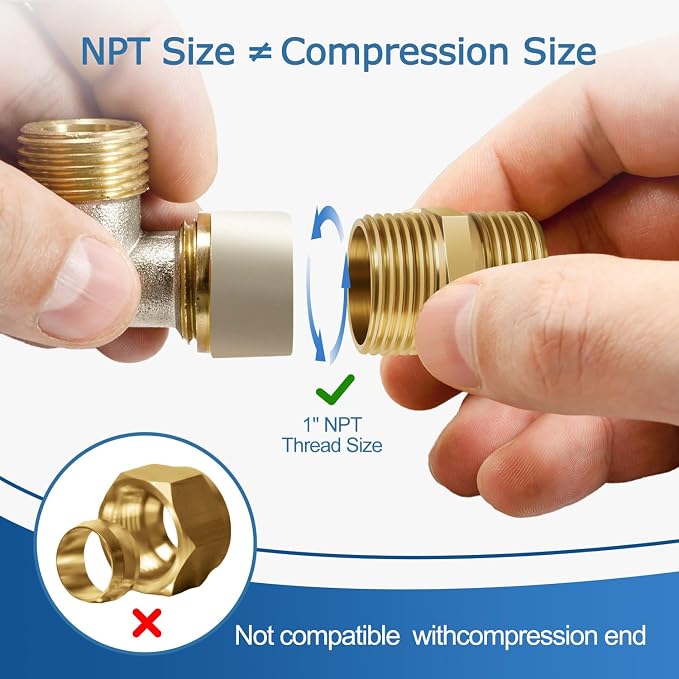 1 Inch Npt Brass Nipple Male To Male Pipe Fitting Adapter | Straight Connector - Image 3