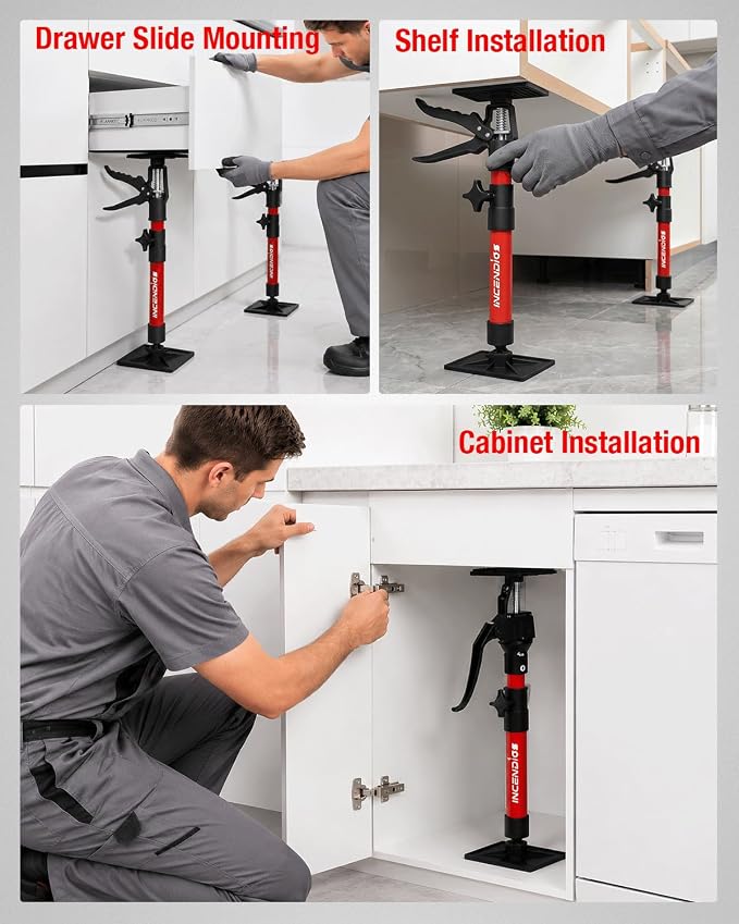 2PK Cabinet Jacks, 11.8 in to 23.6 in Adjustable Telescopic Support Pole | - Image 8