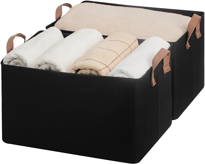 StorageWorks Fabric Storage Bins, Linen Closet Organizers, by StorageWorks