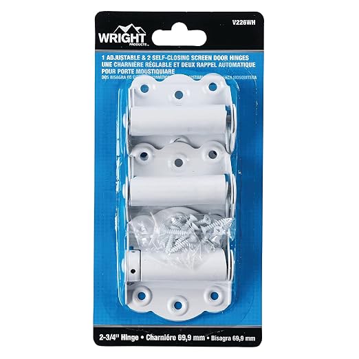 Wright Products V226WH Spring Loaded Door 3PK Self Closing Hinge - Image 2