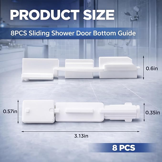 Novabright 8 Pack Sliding Shower Door Bottom Guide, Track Sill Guide - Image 2