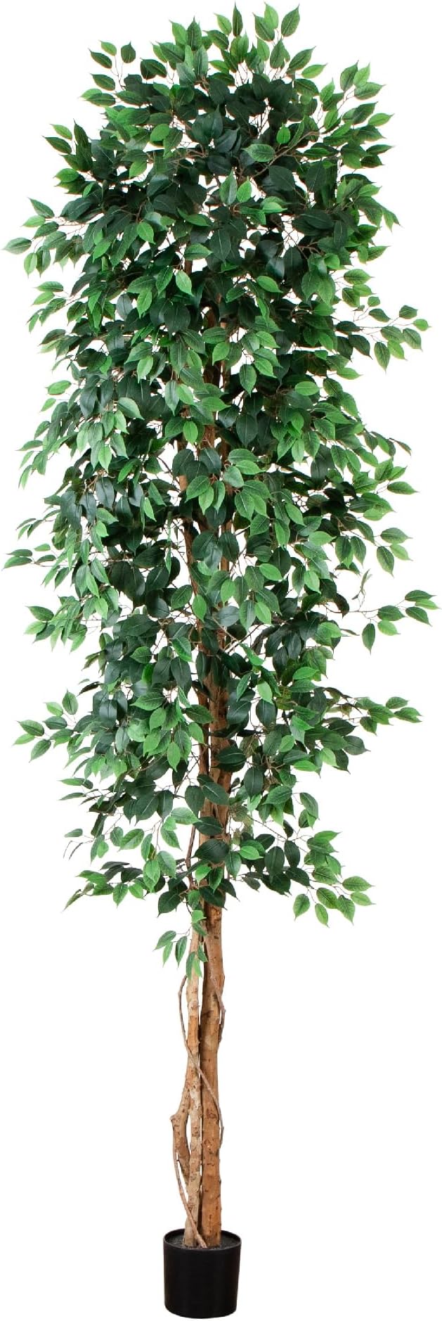 Nearly Natural 10 ft Artificial Ficus Tree Planter Floor Plant | by NearlyNatural