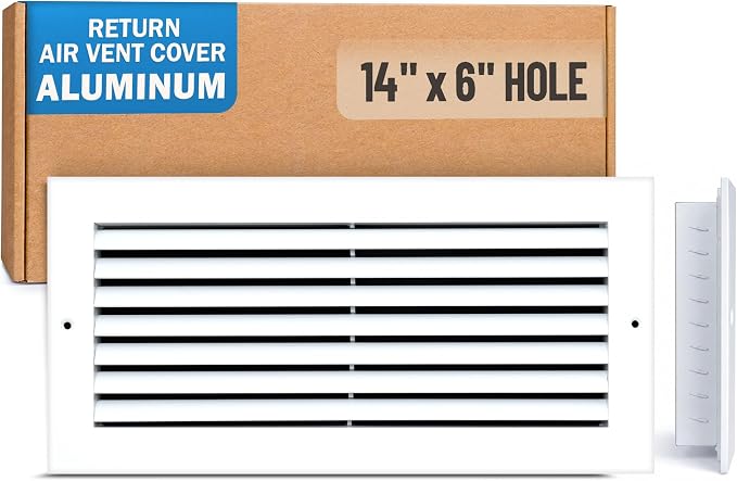 Fits 14x6 Hole | Aluminum Return Air Grille by Handua | Vent Cover Grill by Handua