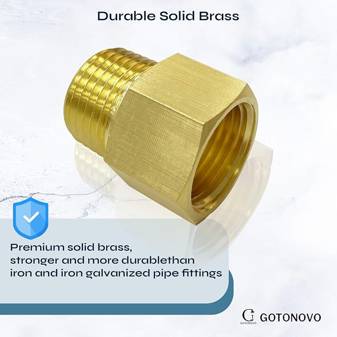 gotonovo NPT 1/2 Female Thread to 1/2 Inch Male Thread Pipe Fitting Converter - Image 2