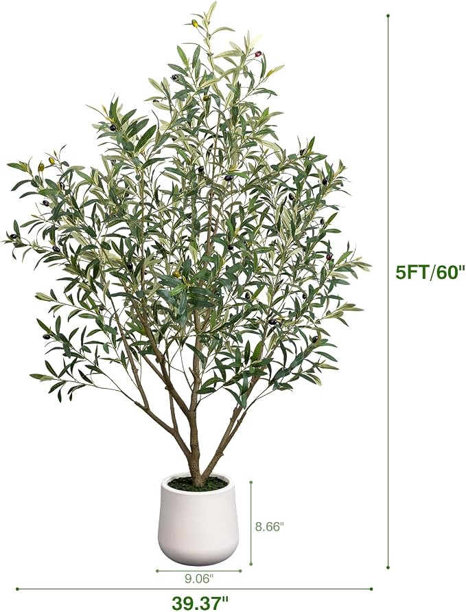 Artificial Olive Tree 5FT Tall Faux Indoor - Image 2