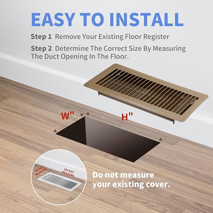 Howeall 4" x 12" Floor Register 2 Pack - Image 6