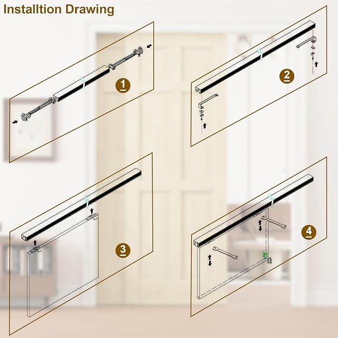 Sliding Pocket Door Bi-Directional Soft Close Rollers Kit | 1" O.D. Ball - Image 6