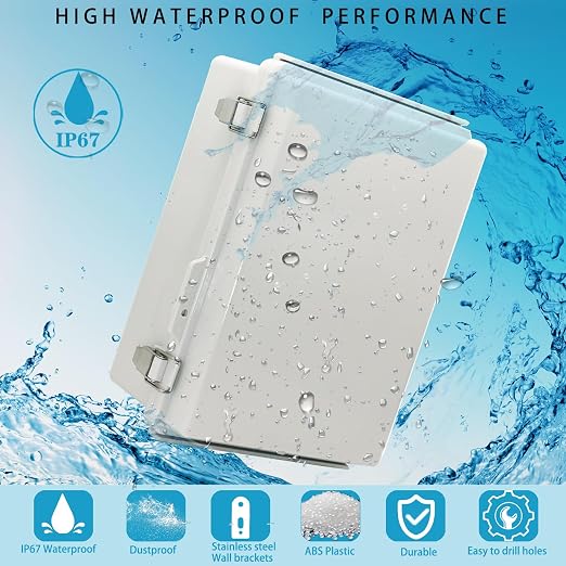 Waterproof Electrical Box with Mounting Plate, IP67 Junction Box Stainless - Image 3