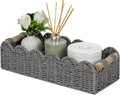 CubesLand Scalloped Toilet Paper Storage Basket W/Handle by CubesLand