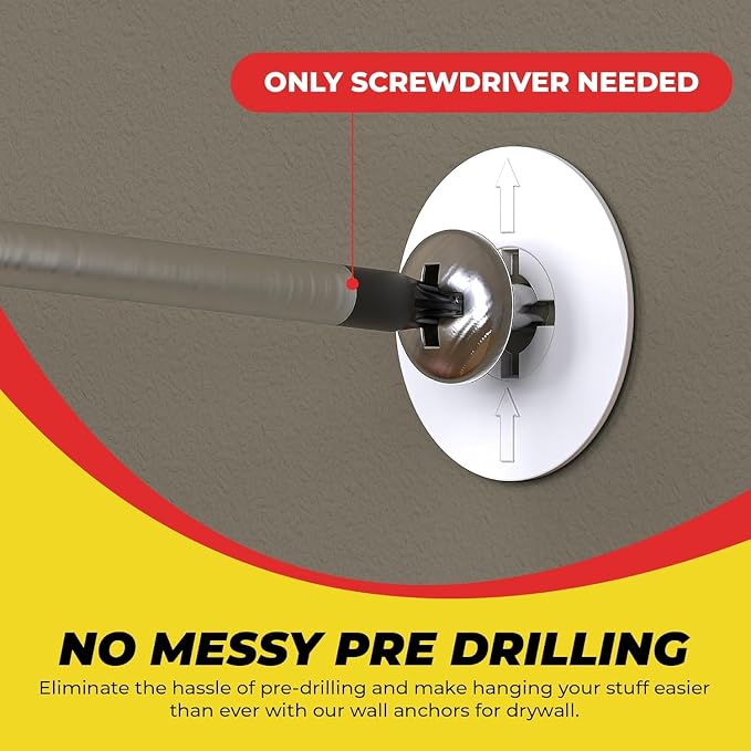 Heavy Duty Drywall Anchors and Screws Kit Including Toggle Anchors & Screws - Image 5
