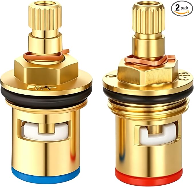 Faucet Valve Ceramic Stem 20 Teeth Ceramic Disc Cartridge Replacement Quarter by YXQ