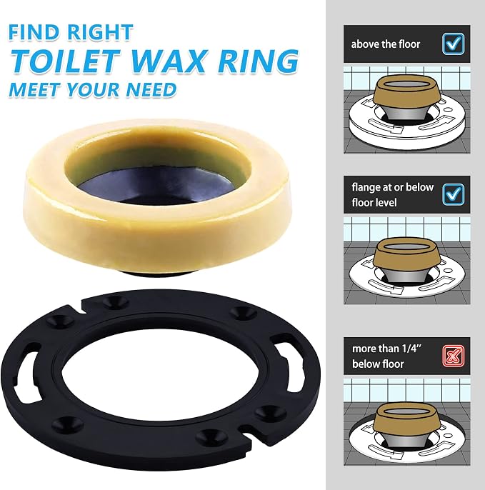 MENNTY Toilet Flange with Wax Ring Kit - Image 3