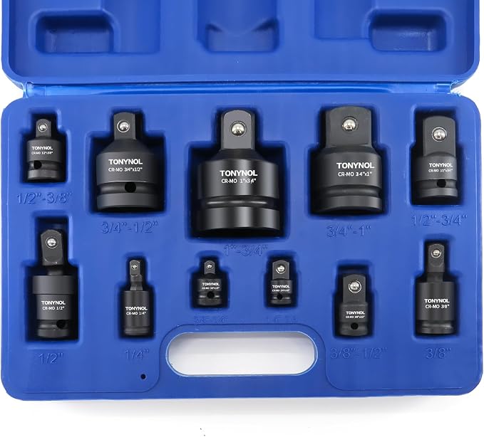 TONYNOL 11pcs Impact Adapter and Reducer Set and Universal Joint Swivel Socket by TONYNOL
