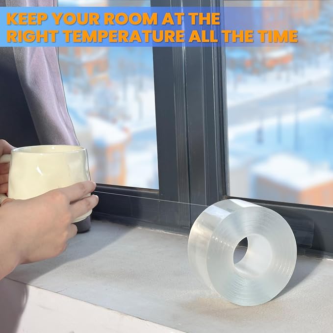 Window Weather Sealing Tape 2 in x 33 FT Window AC Insulation Sealing Tape | No - Image 7