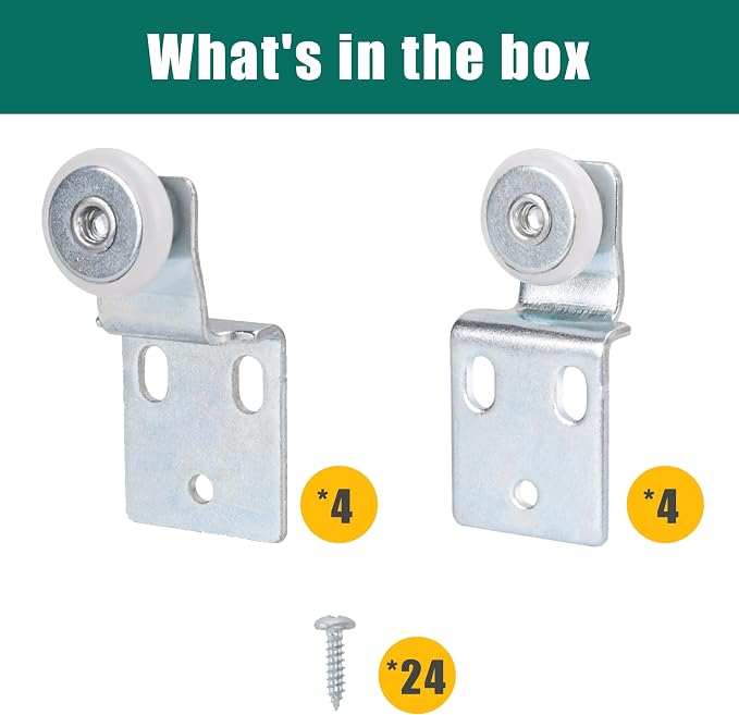 4Pair Sliding Closet Door Roller Kit - Image 7