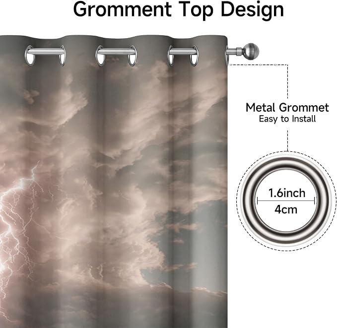 Lightning Curtains, Lone Tree Blackout Curtains 90 Inch Length - Image 6