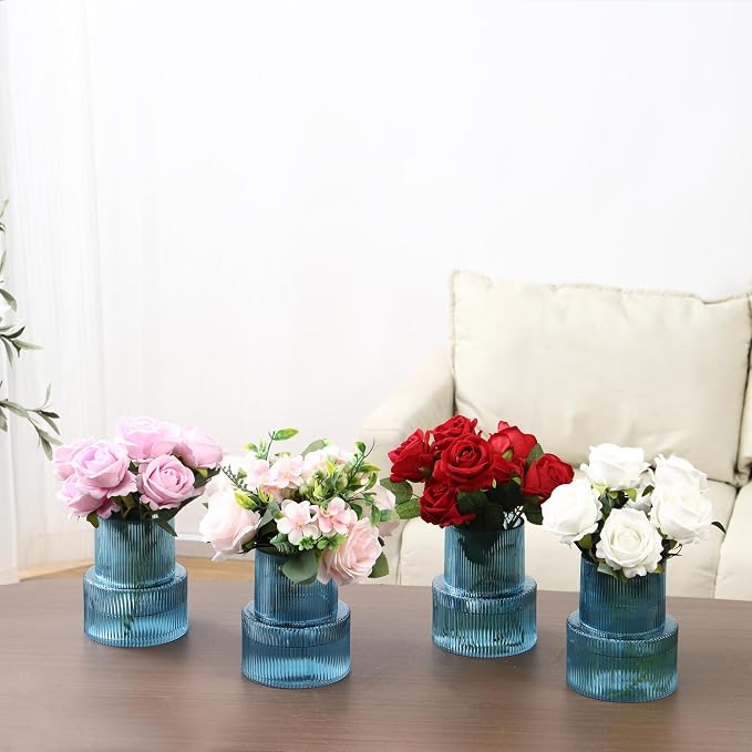 Ribbed Glass Vases, Modern Vase - Image 7