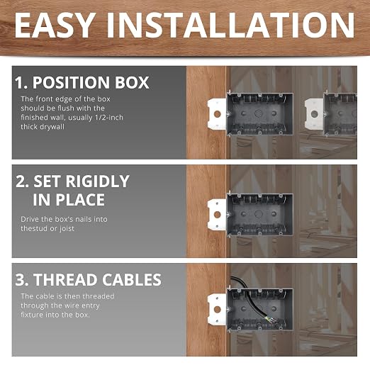 HXH Grey 3-Gang PVC Adjustable Electrical Outlet Box | 49 Cubic-inches - Image 4