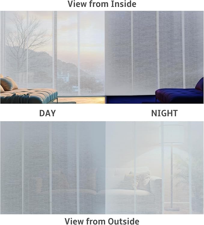 Replacement Fabric Panels for Sliding Glass Door, Fabric Only, Natural Woven - Image 6