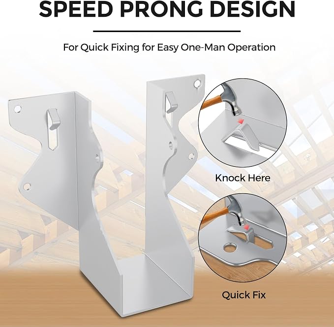 20 Pcs 2x4 Joist Hangers for Wood, 18 Gauge Metal Face Mount Joist Hanger - Image 3