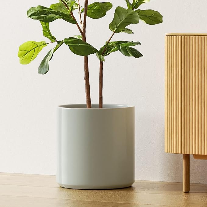 LE TAUCI 12 Inch Pot for Plants, Ceramic Planters for Indoor Plants, by LETAUCI