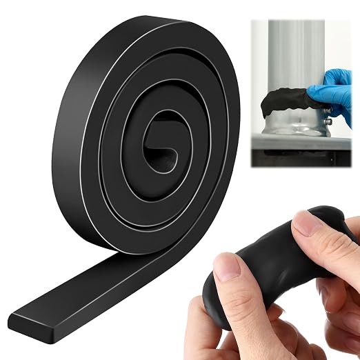 1 Pack Moldable Silicone Putty 1.5 ft x 0.32 in Black | Non Hardening Multi by ElectricWise