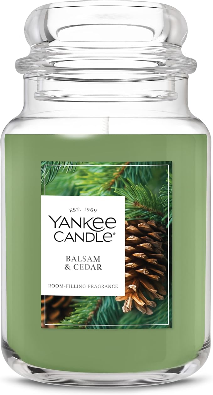 Yankee Candle Balsam & Cedar, Holiday Scented Candle, 22oz Large Jar by Unknown