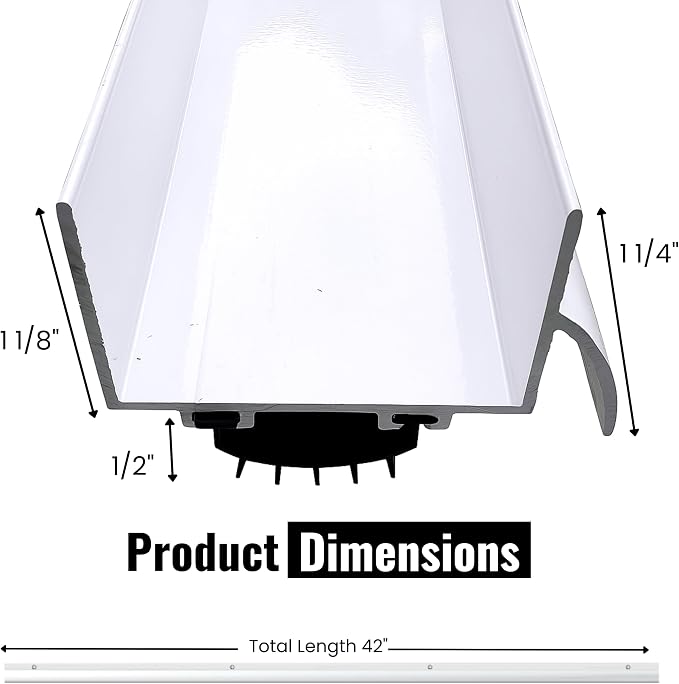 KC Hardware Aluminum U Shaped Door Bottom Sweep - Image 3