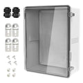 Electrical Box, IP67 Waterproof Hinged Clear Cover Stainless Steel Latch by LeMotech