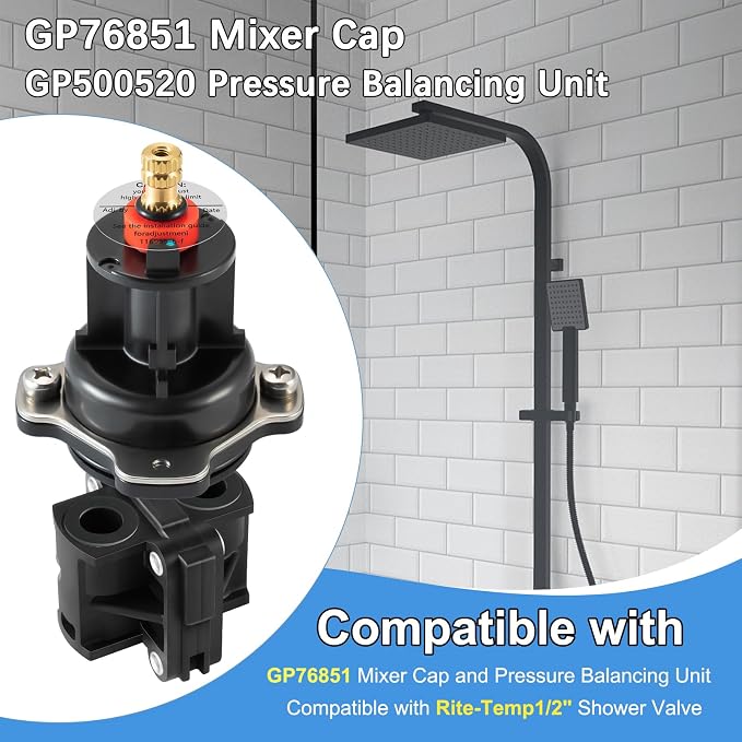 GP76851 Mixer Cap and GP500520 Pressure Balancing Unit, Compatible - Image 4