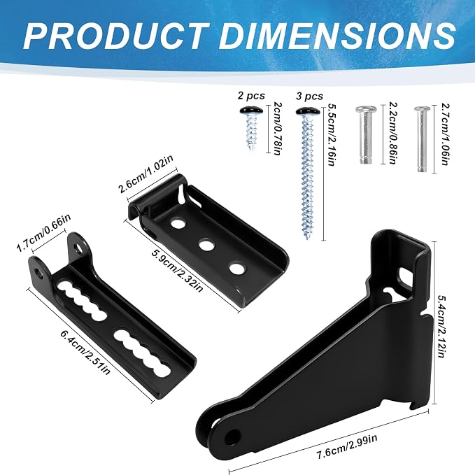 Reinforced Storm Door Closer Bracket Kit, Heavy-Duty Screen Door Closer - Image 2