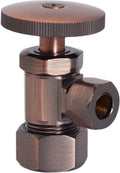 Westbrass A105-11 Round Handle Angle Stop Shut Off Valve, 1/2" Copper Pipe Inlet by Westbrass