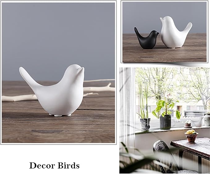 FANTESTICRYAN Small Birds Statues Home Decor, Modern Style, M&XL | Ceramic - Image 4