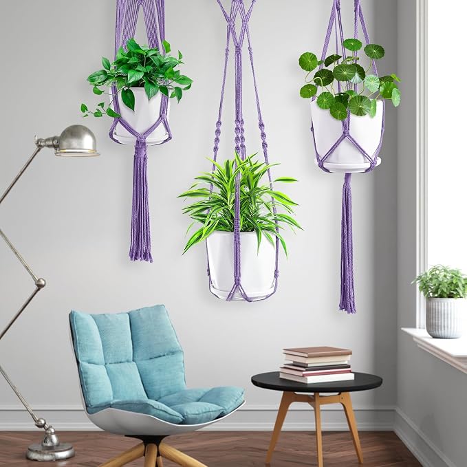 SFENNGPET Macrame Plant Hangers, handmade macromay plant hangers, indoor flower - Image 4