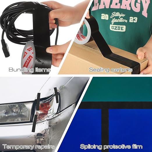 3 Pack Black Duct Tape 2IN x 60Yd Total Heavy Duty Waterproof Tape | All - Image 7