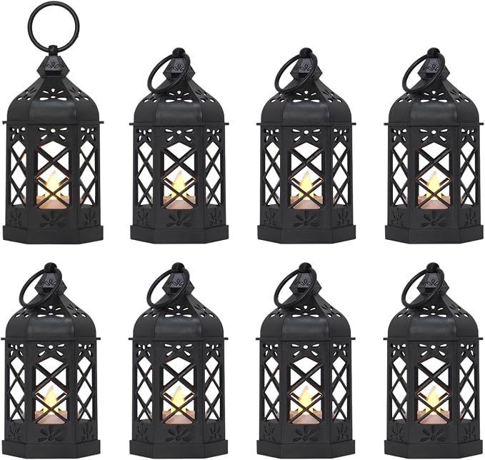 LLQ Mini Lantern with Flickering LED Candle by LLQ-LuckLifeQuality