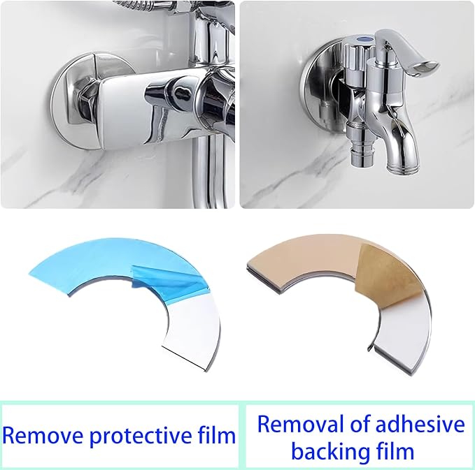 YadkIDrnE 4Pcs 22mm Split Escutcheon Plate, Self Adhesive Cover | 4Pcs - Image 4