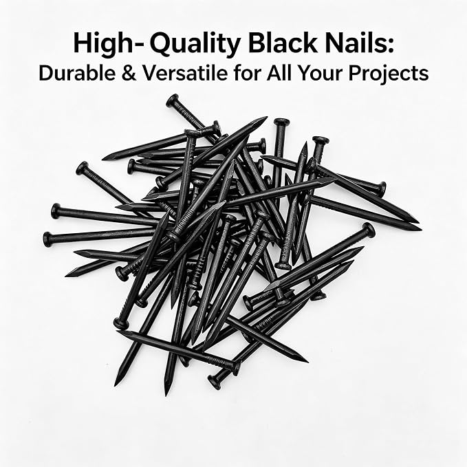 24Pcs 2-1/3 Inch Black Concrete Nails, Hardened Masonry Nails - Image 9