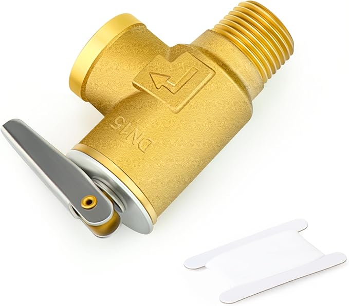 GASHER 1PCS Brass Temperature Pressure Relief Valve by GASHER