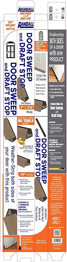 PVC Slide on Door Sweep with Foam Draft Stopper/Sweep - Image 7