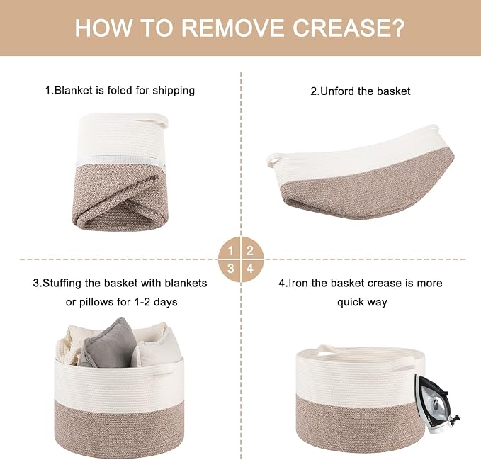 OIAHOMY 90L XXXLarge Blanket Basket - Image 9