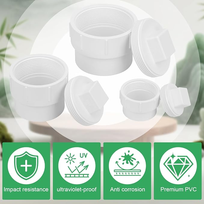 4Pack 2" PVC Sewer Cleanout Adapter - Image 5