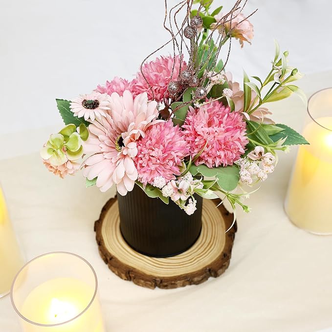 Hot Pink & Rose Gold Artificial Flowers Table Centerpieces | Set of 6 Pre-made - Image 7