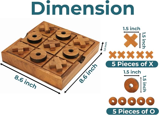 BSIRI Extra Large Tic Tac Toe Board Games - Image 4
