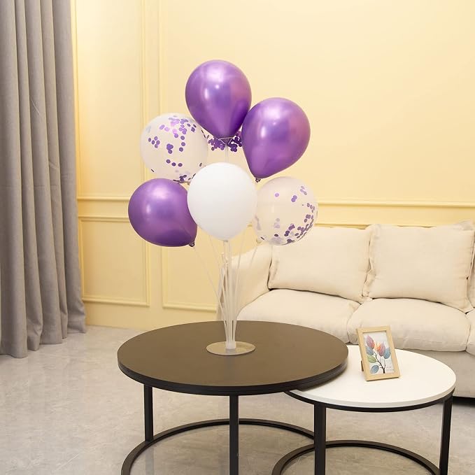 ZJDHPTY 4Set Purple Balloon Stand Table Centerpieces Party Decor | Birthday - Image 7