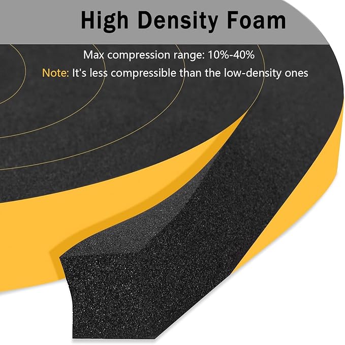 Weather Stripping Door Seal Strip, Foam Tape, Strong Adhesive | Lightproof - Image 7