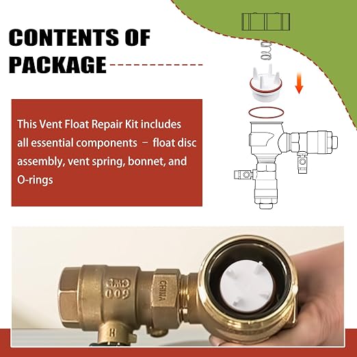 800M4 Vent Float Repair kit, for Watts 1 inch 800QT Backflow Valve | float disc - Image 3