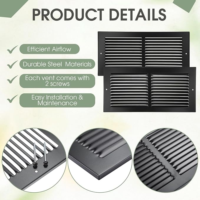 Black 3 Pack Ceiling Vent Cover - Image 3