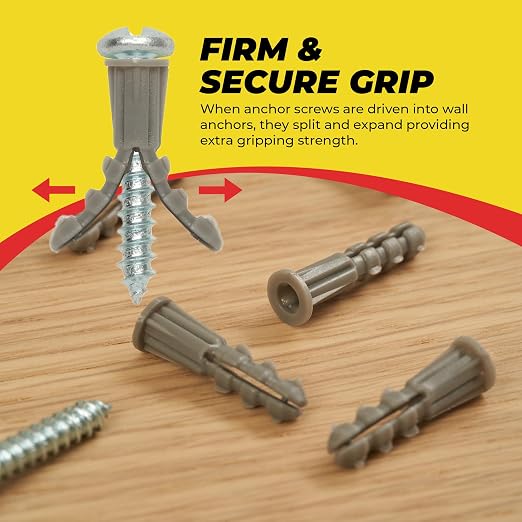 Qualihome Drywall Anchors and Screws Kit – 50 Anchors & 50 Screws - Image 2