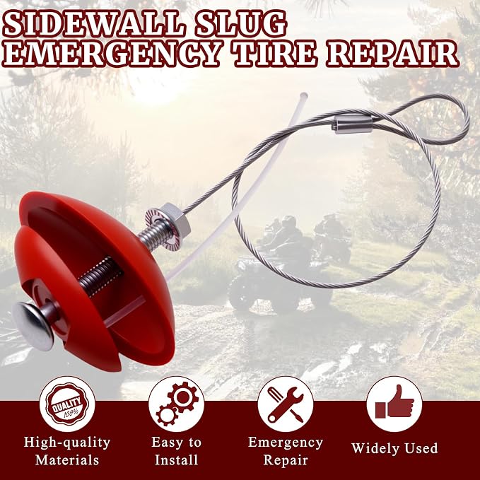 2 Pack Sidewall Tire Repair Kit Portable Side Wall Slug Emergency Repair Tool - Image 4